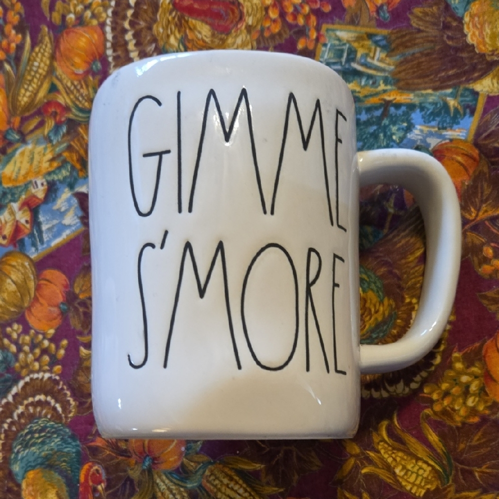 Rae Dunn Cream Mug with Black Text - Gimme S'more
